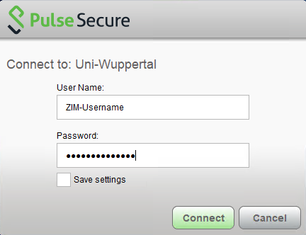 failed to connect to the pulse secure service