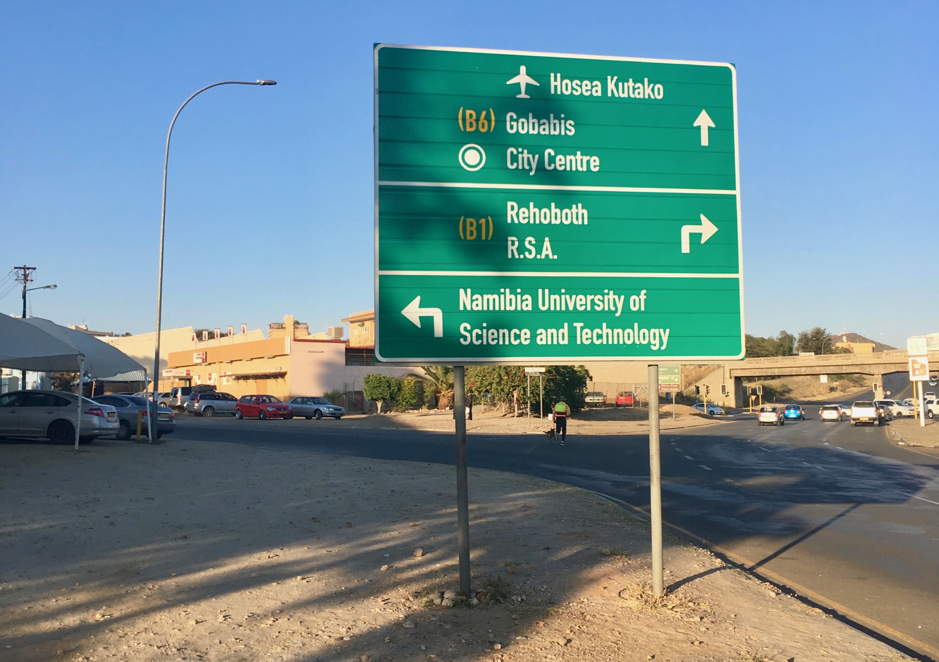 Verkehrsschild in Windhoek